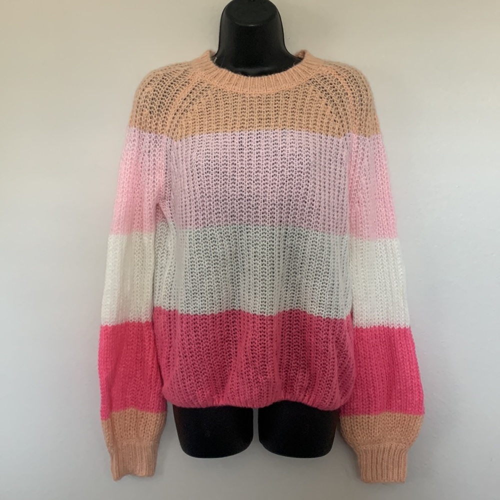 Princess Polly Willow Colorblock Wool Blend Oversized Balloon Sleeve Sweater - Picture 5 of 14